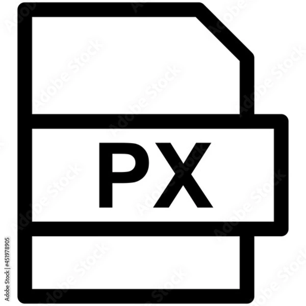 Obraz PX File Format Vector line Icon Design