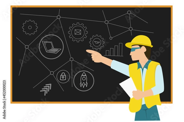 Obraz teacher in classroom