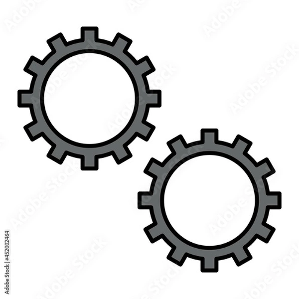Fototapeta Vector Settings Filled Outline Icon Design