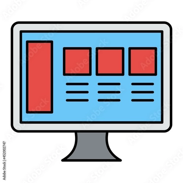 Obraz Vector Web Interface Filled Outline Icon Design