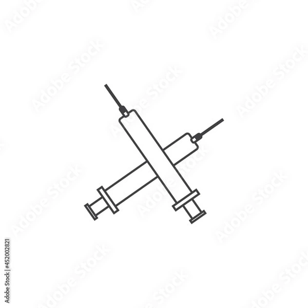Fototapeta two injections icon vector design