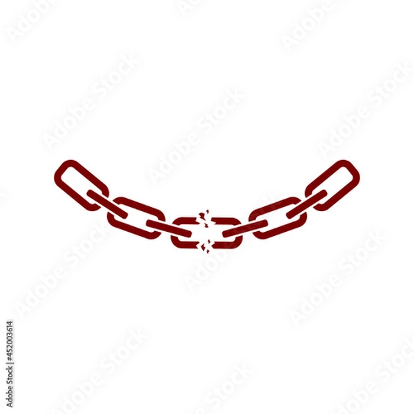 Obraz break the chain  vector logo template