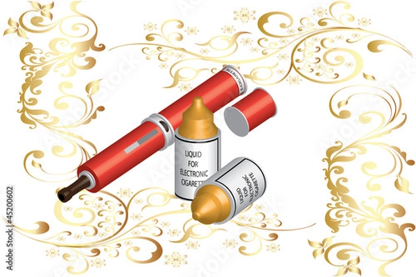 Obraz electronic cigarette and liquid