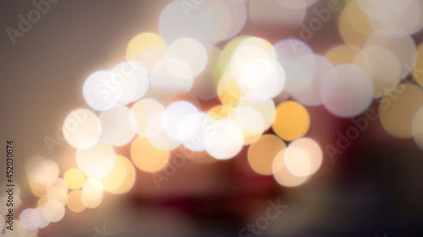 Fototapeta abstract background of glitter vintage lights - de-focused. Banners with Christmas lights and decorations - Christmas garland made of bokeh lights