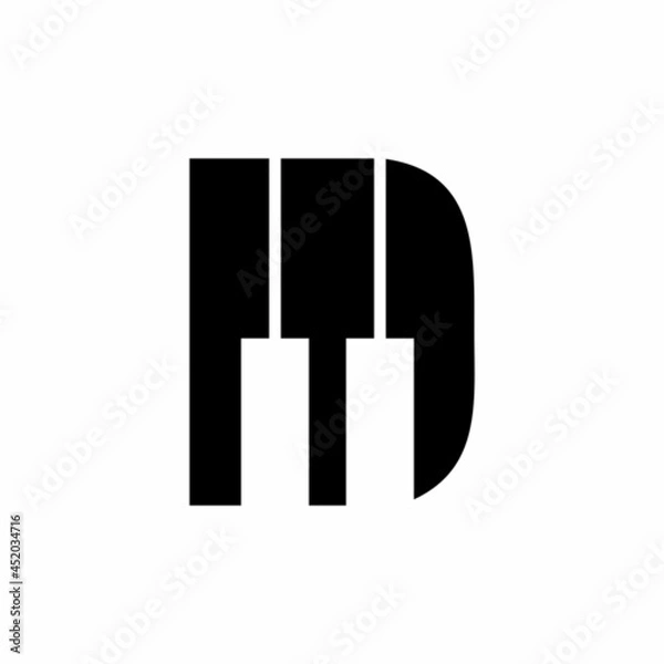 Obraz keyboard icon formed from letter D