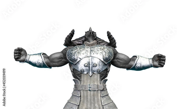 Obraz demon with horns is loading the power