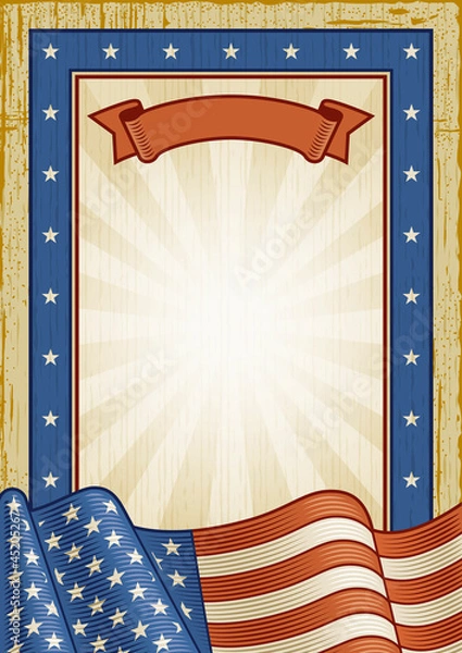 Fototapeta Retro American Frame