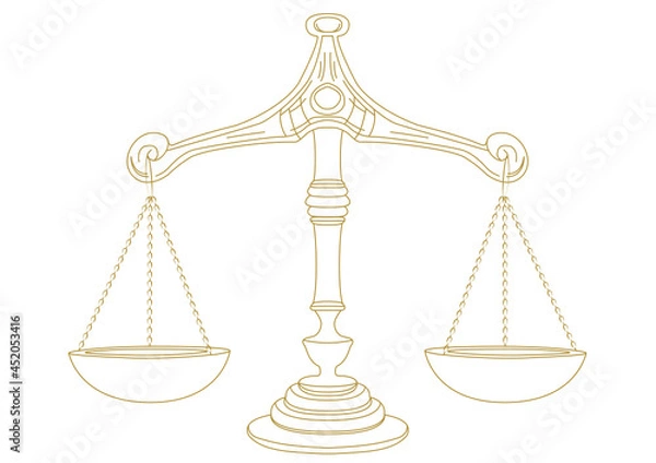 Fototapeta Waga. Znak równości. Horoskop 