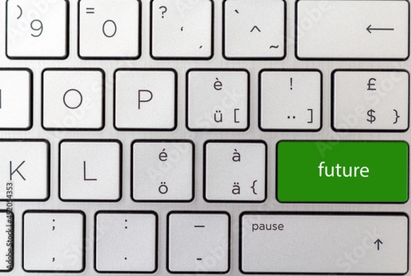 Obraz Word future on a green keyboard button