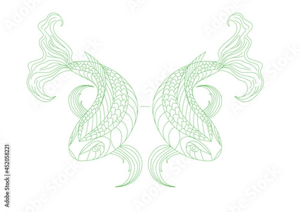 Fototapeta Znak zodiaku ryby