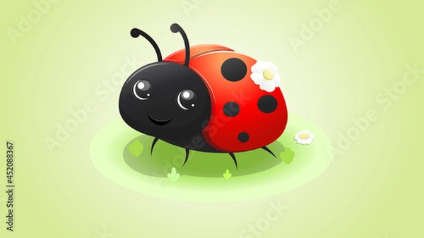 Obraz ladybug character illustration vector