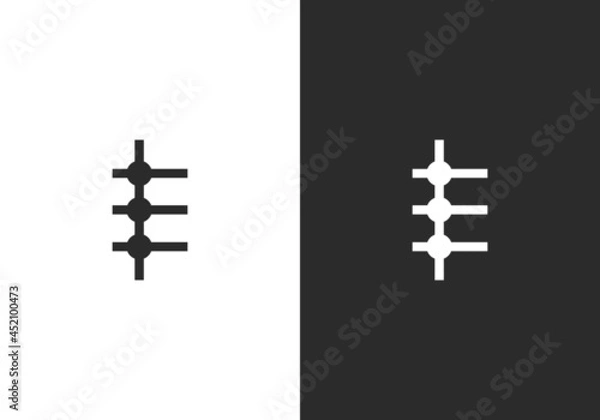 Fototapeta Construction Logo Design for  Scaffolding With letter E