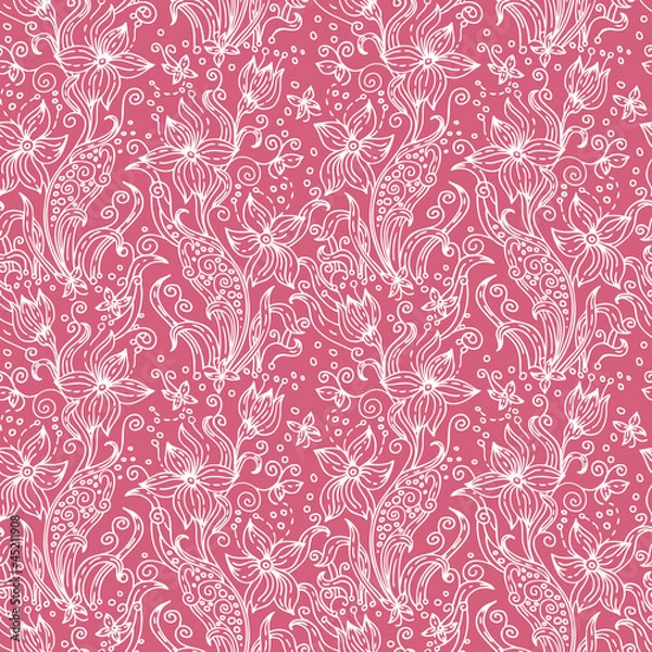Fototapeta Floral seamless pattern