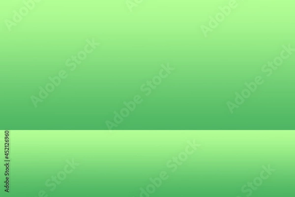 Obraz Blank green display on background with minimal style. Blank stand for showing product. 3D rendering.