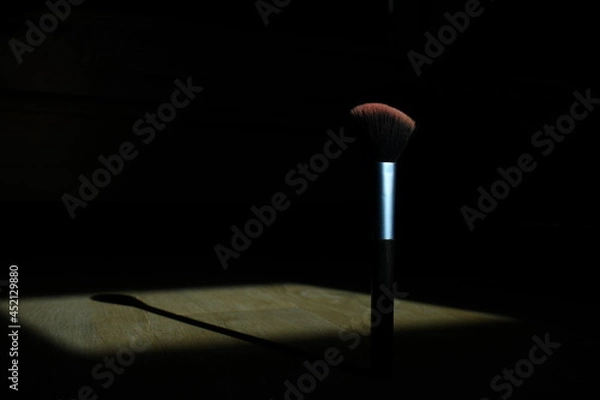 Obraz picture make up brushes on black background