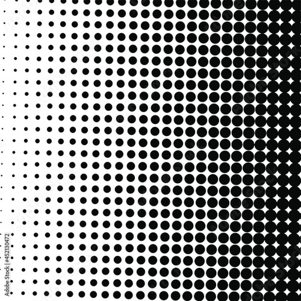 Fototapeta Black halftone background. Black polka dot. Halftone pattern. Modern Halftone Background, backdrop, texture, pattern. Vector illustration. Halftone Backdrop.	
