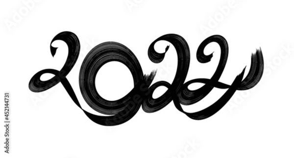 Obraz The number 2022, hand-drawn