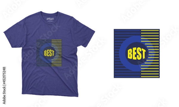 Fototapeta Best T-shirt design template typography and vector