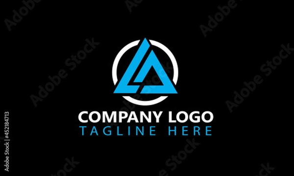 Fototapeta LA INITIAL LOGO DESIGN