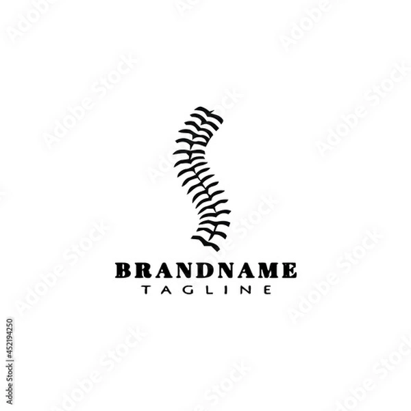 Obraz baseball laces logo cartoon icon design template isolated black vector illustration