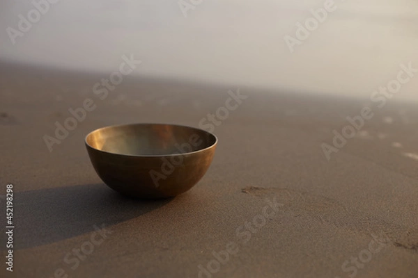 Obraz Singing tibetian bowl ocean nature