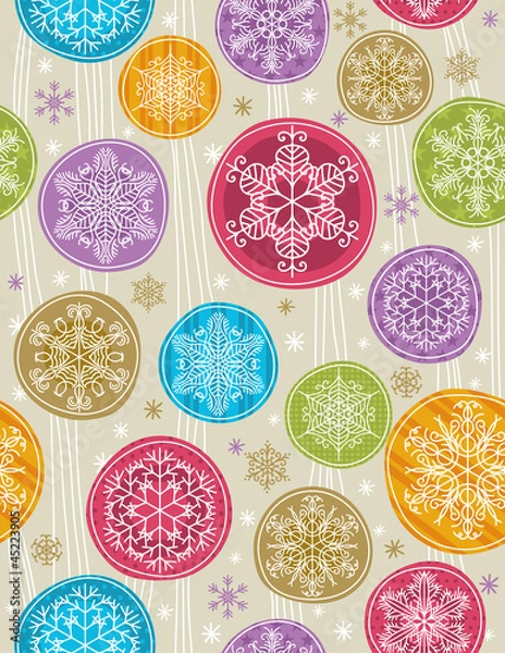 Obraz christmas background with snowflakes