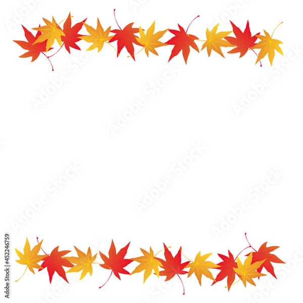 Fototapeta 紅葉　イラスト　フレーム