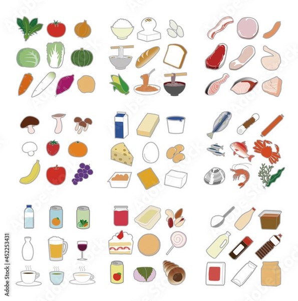 Obraz 食品分類　食材　健康
