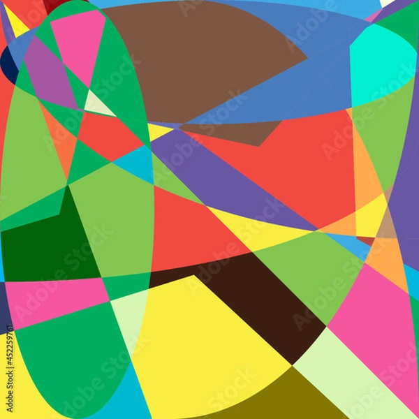Fototapeta Colorful geometric and curve background pattern Vector Image