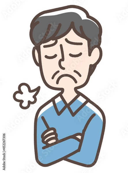 Fototapeta 溜息をつく男性