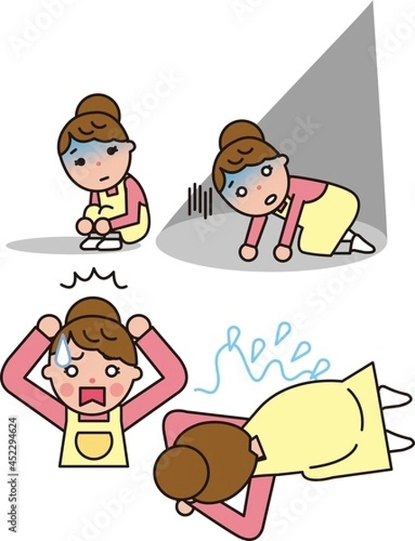 Obraz 女性介護士の苦労と心理的負担素材セット