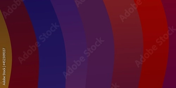 Fototapeta Dark Blue, Red vector backdrop with curves.