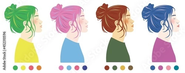 Fototapeta 女性 パーソナルカラー カラーパレット