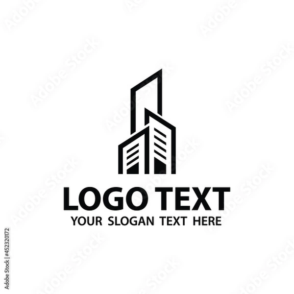 Fototapeta building logo icon vector template, Vector logo Design