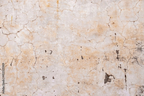 Fototapeta old cracked plaster farm barn wall background image