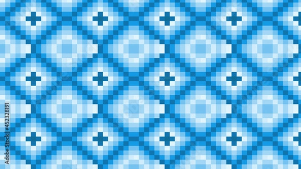 Obraz Blue grid pattern arranged in alternating colors