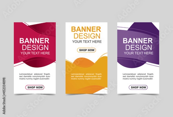 Fototapeta Abstract curve line banner and brouchure design