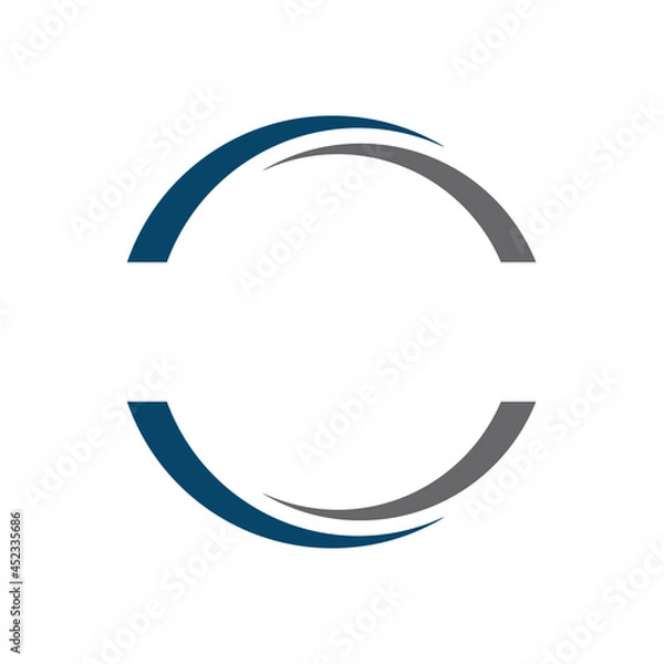 Fototapeta swoosh ring logo vector design template