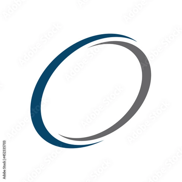 Fototapeta swoosh ring logo vector design template