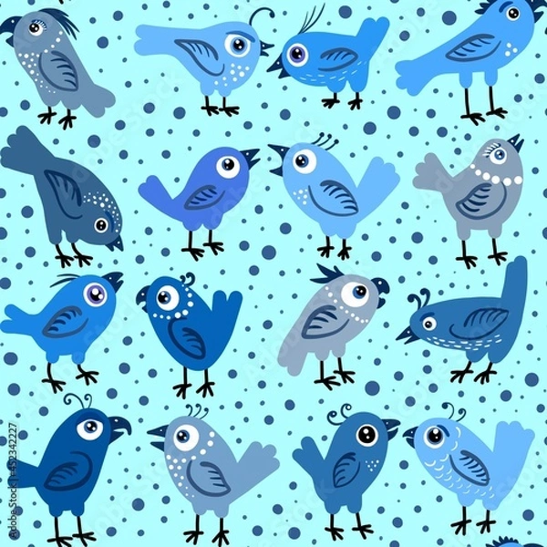 Fototapeta seamless pattern with fishes