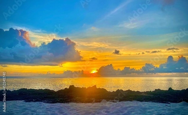 Obraz sunset over the river