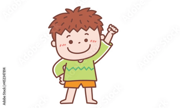 Fototapeta ガッツポーズをする子ども