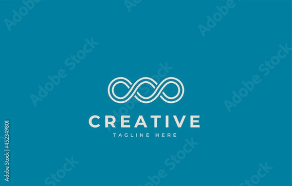 Obraz Three infinite circles. Triple Zero Logo Template, Triple O logo abstract.
