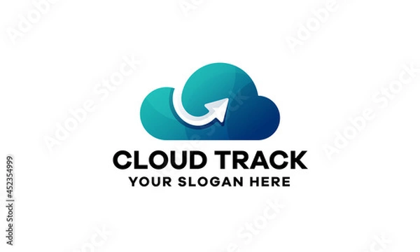 Fototapeta Cloud Arrow Gradient Logo Template