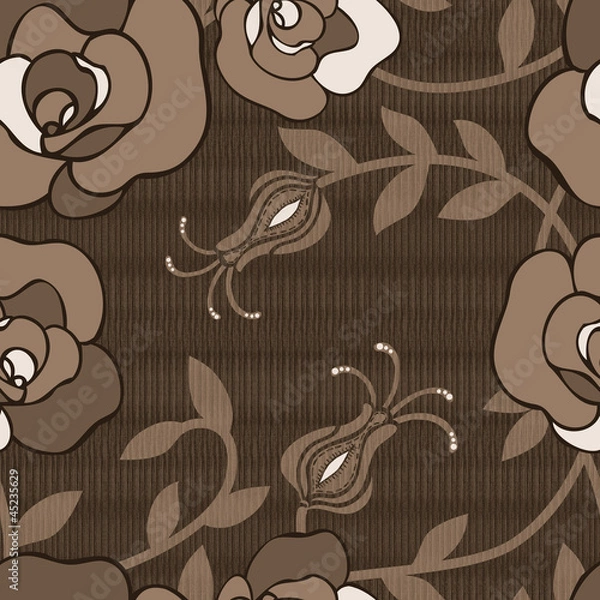 Fototapeta seamless floral background