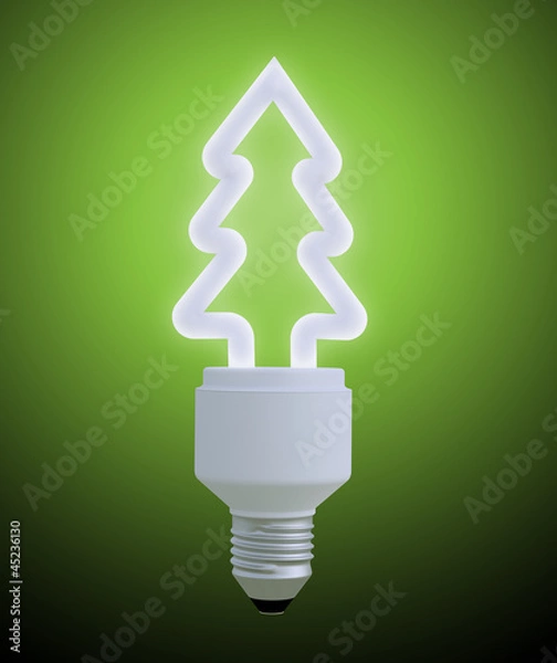 Fototapeta Christmas tree light bulb