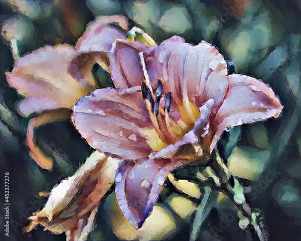 Obraz blue and yellow flower