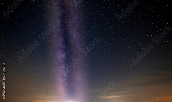 Fototapeta Starry sky with part of the Milky Way.