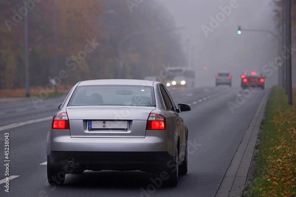 Obraz Auto im Nebel