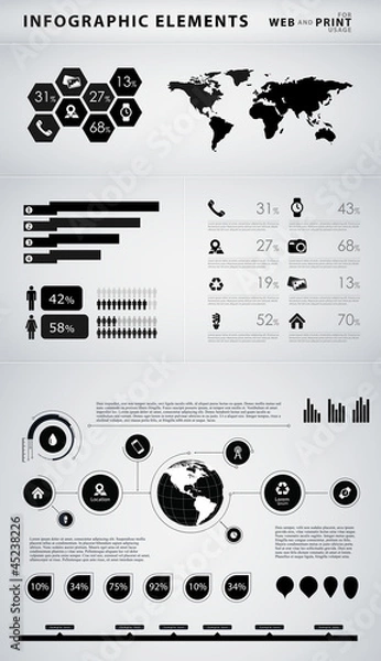 Obraz High quality business infographic elements
